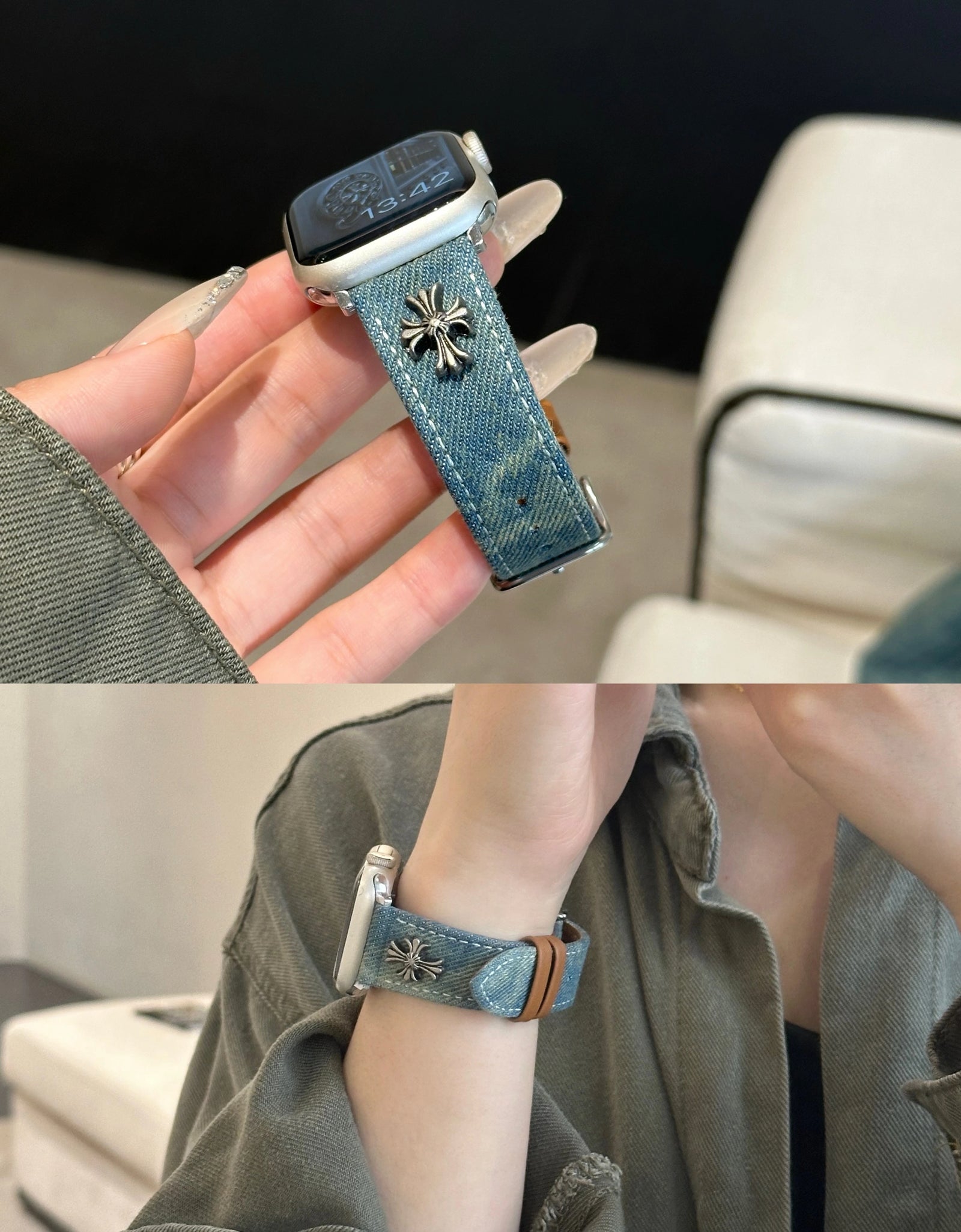 Vintage Denim Dye Watch Strap