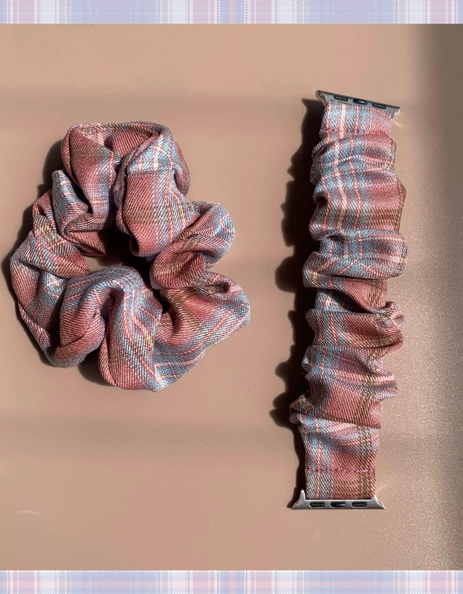 Plaid Scrunchies Watch Strap