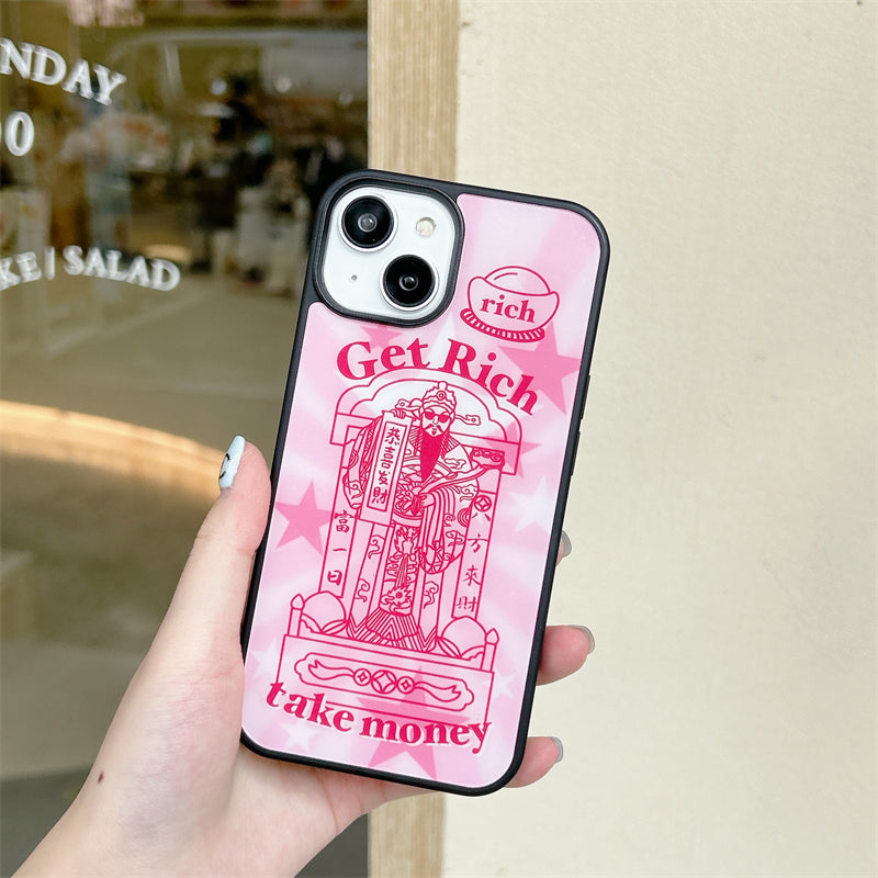 Get rich take moeny Pink Case