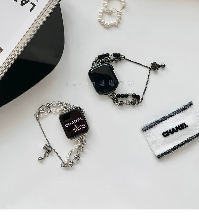 Petite Chic Pearl Metal Watch Strap