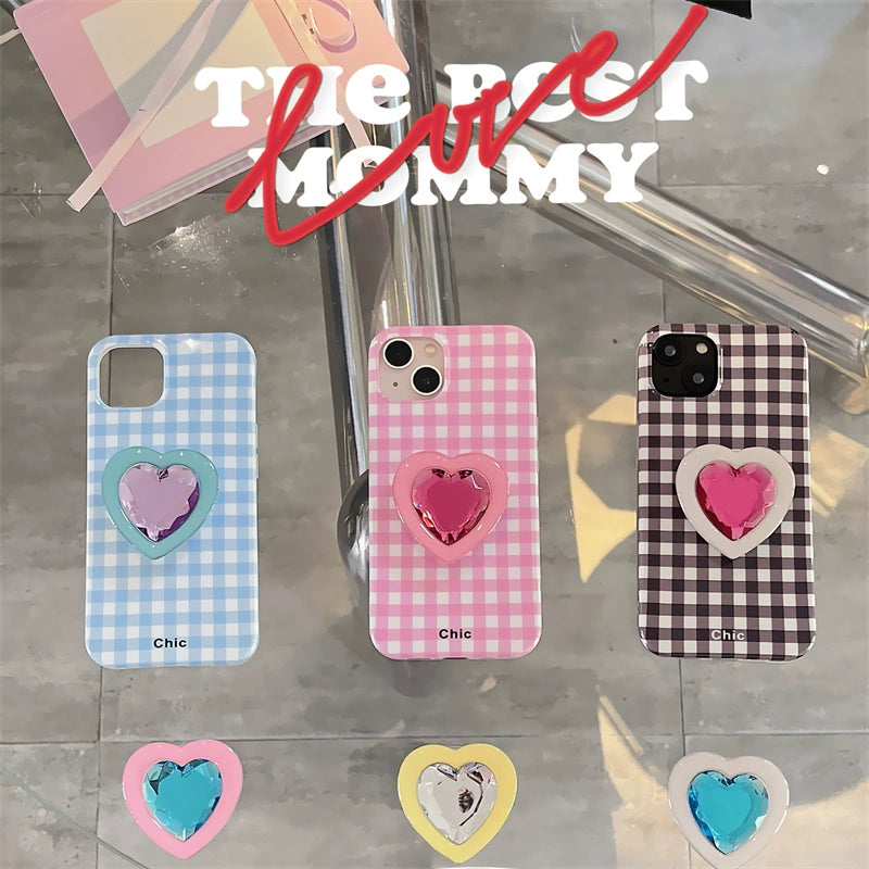 Plaid Heart Case