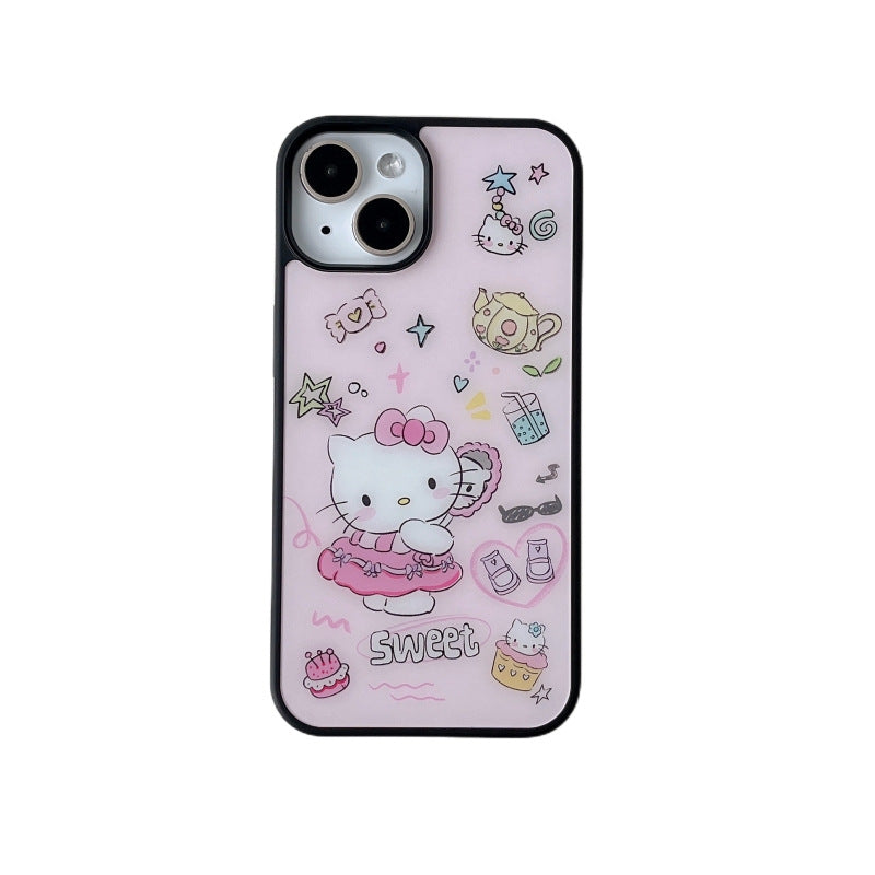 Kitty Print with Dice chain Case