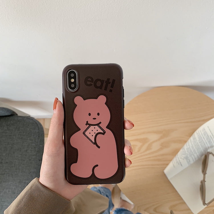 Adorable Bear Graphic iPhone Case TBS725