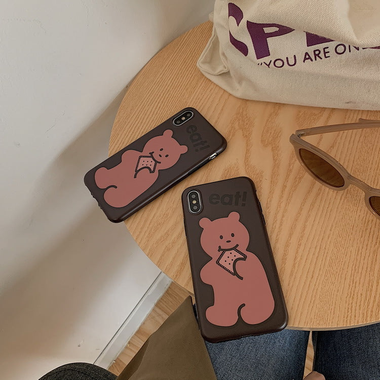 Adorable Bear Graphic iPhone Case TBS725