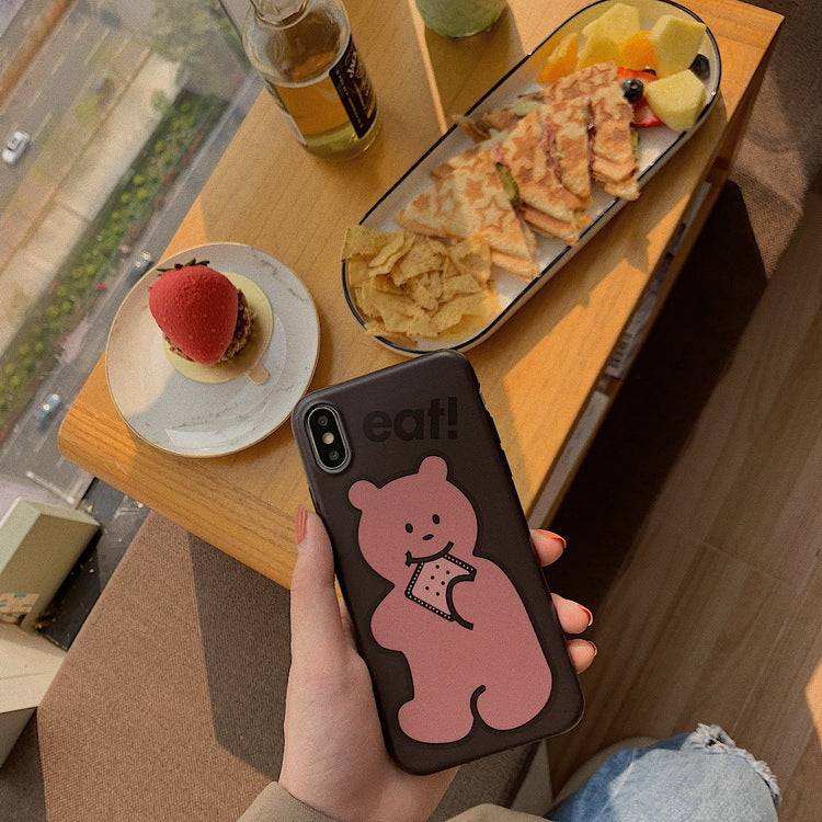 Adorable Bear Graphic iPhone Case TBS725