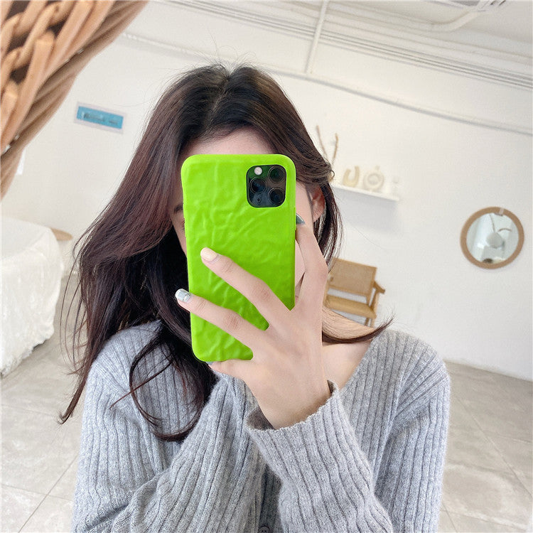 Neon Green Cream Texture iPhone Case