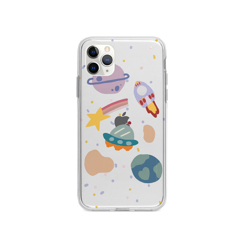 Universe Planet Transparent iPhone Case WY00235