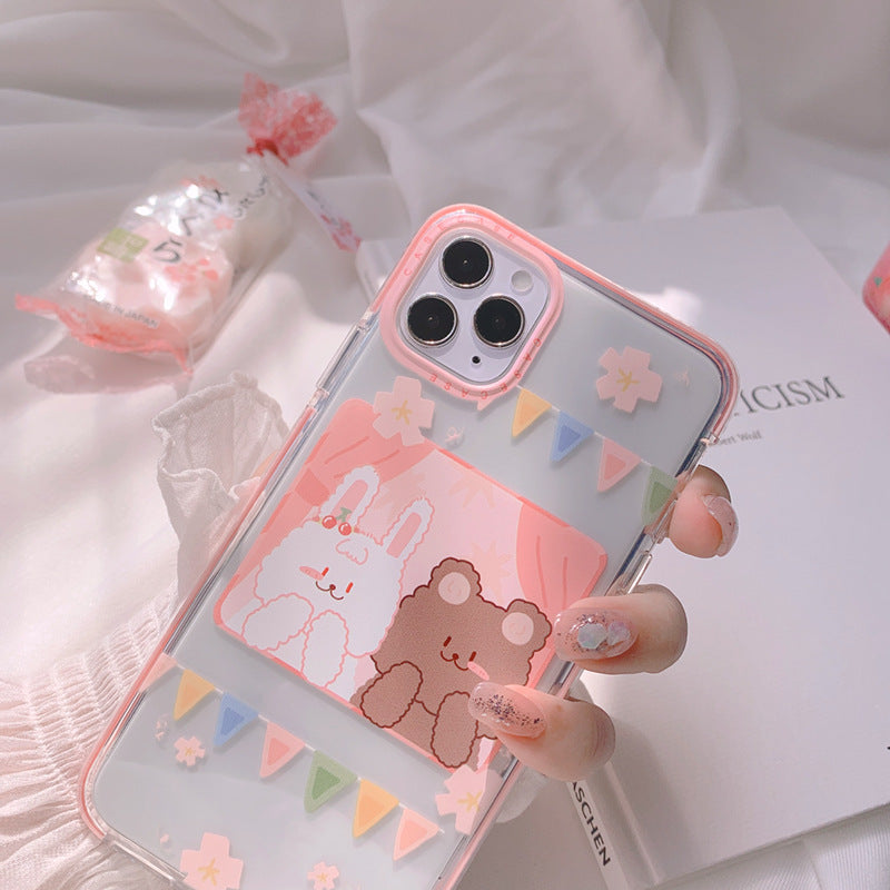 Couple Bear Transparent iPhone Case TBH014