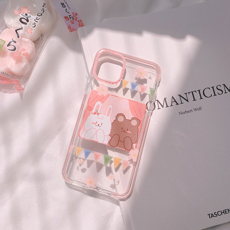 Couple Bear Transparent iPhone Case TBH014