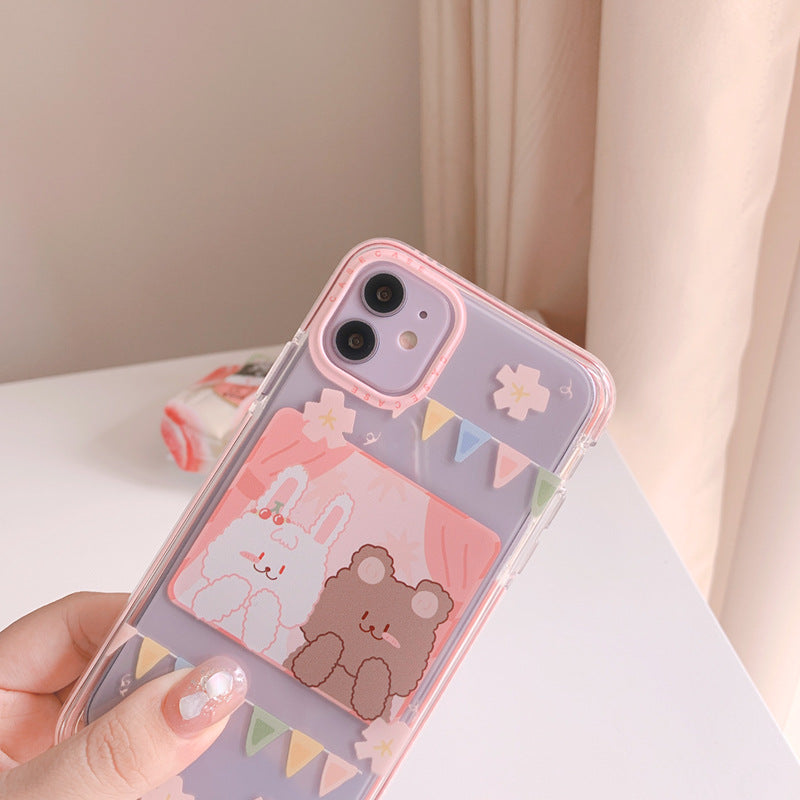 Couple Bear Transparent iPhone Case TBH014