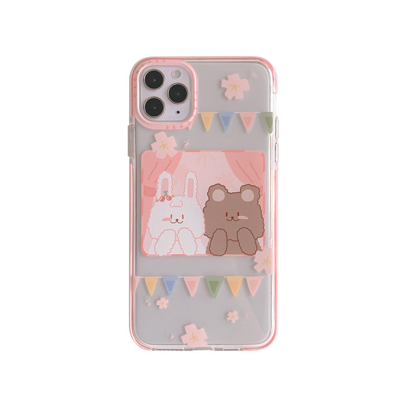 Couple Bear Transparent iPhone Case TBH014