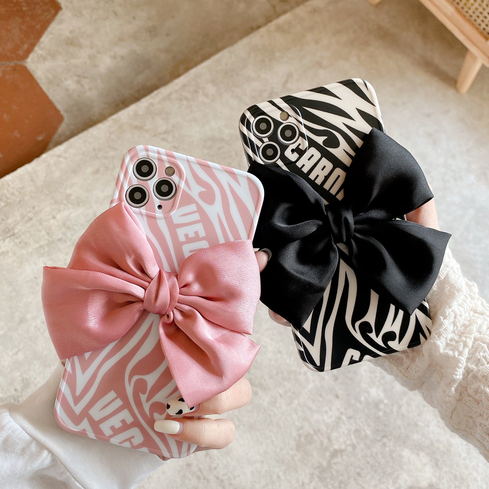 Stripes Print Ribbon iPhone Case