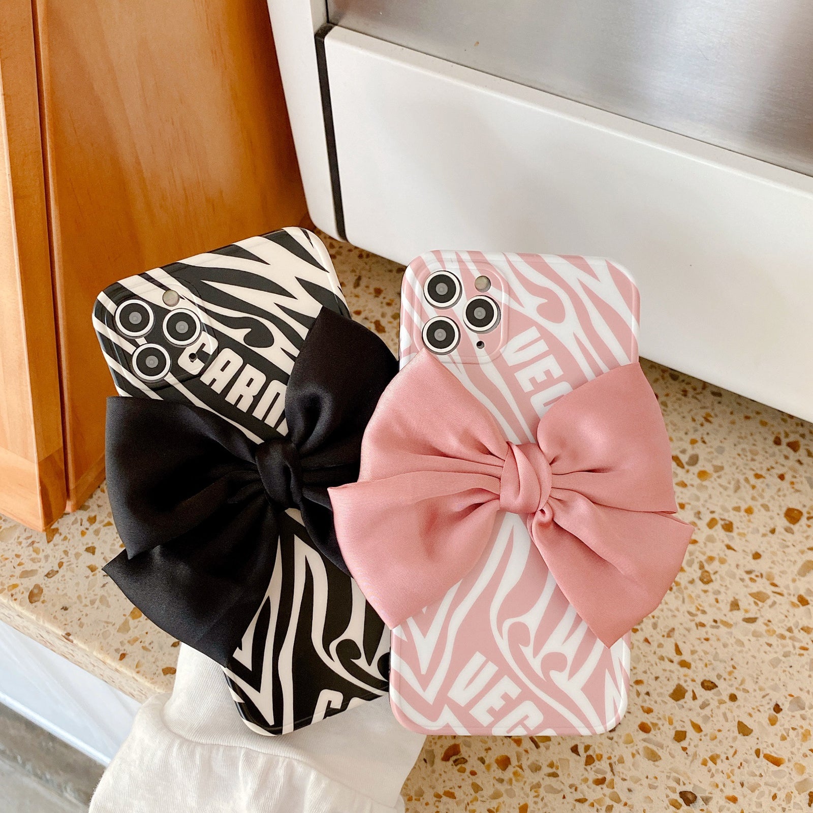 Stripes Print Ribbon iPhone Case