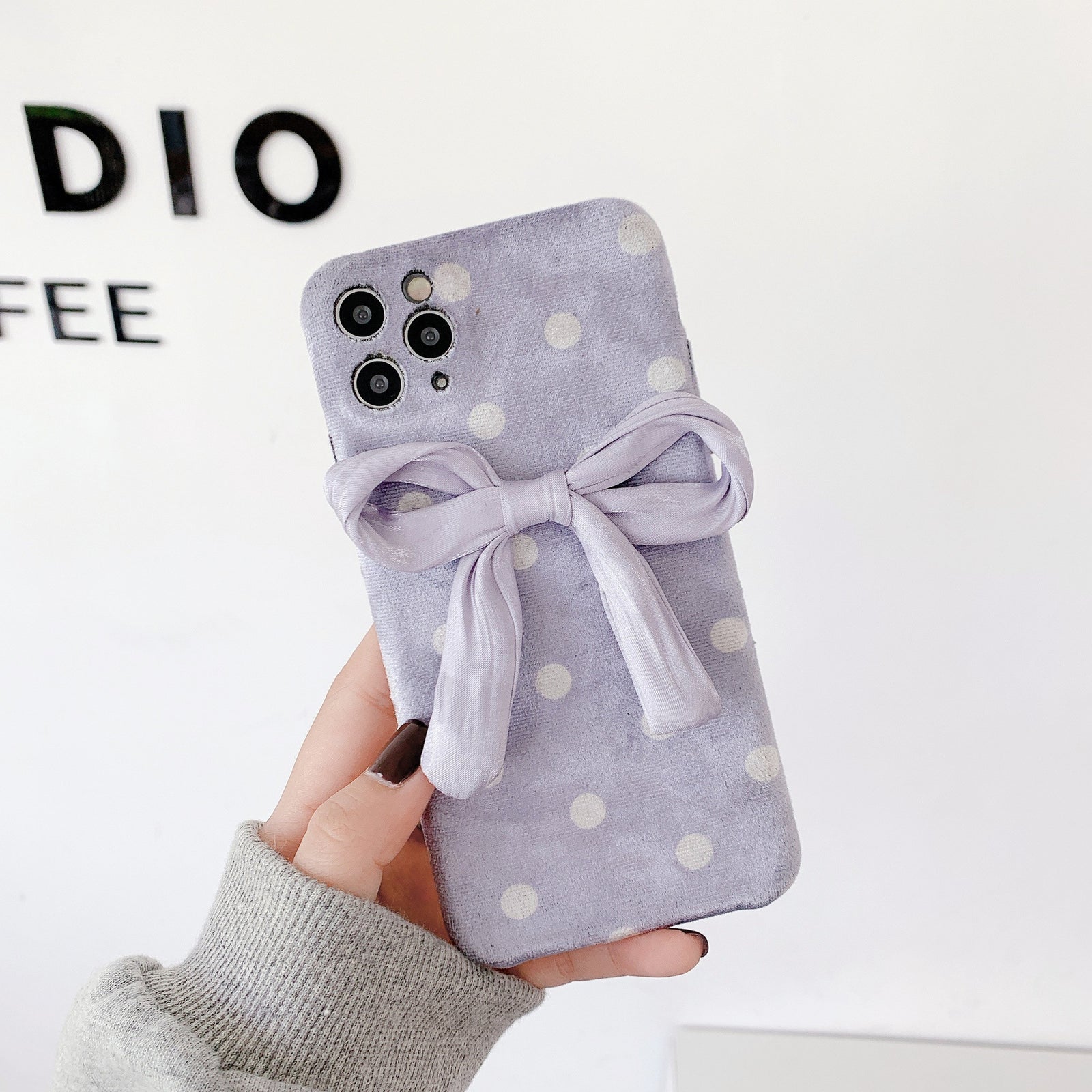 Purple Polka Dots iPhone Case