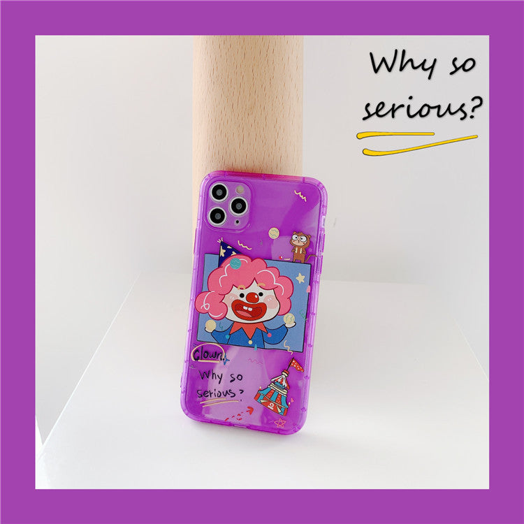 Why so serious Clown Transparent iPhone Case