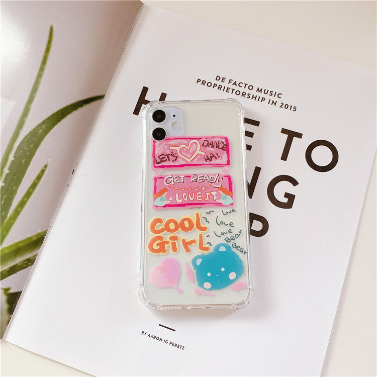 Cool Girl Transparent iPhone Case TBS737