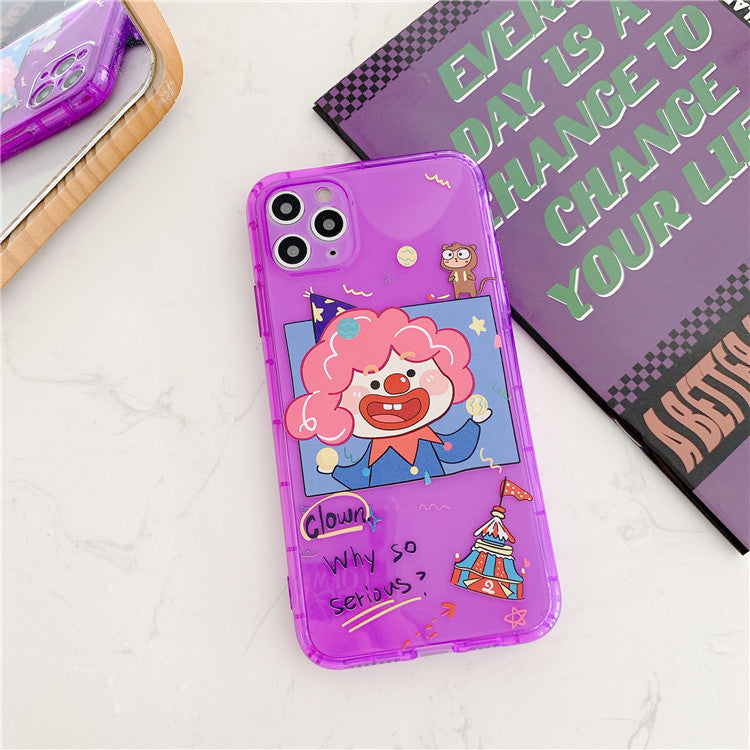 Why so serious Clown Transparent iPhone Case