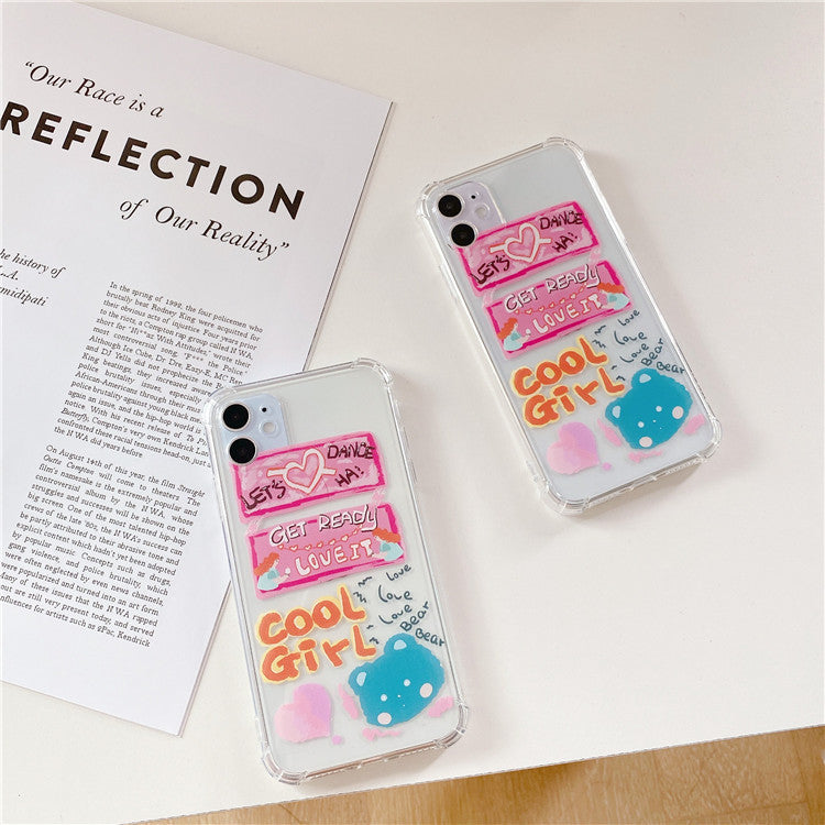 Cool Girl Transparent iPhone Case TBS737