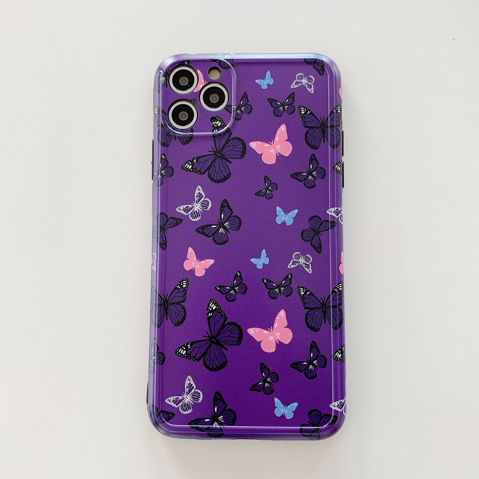 Purple Butterflies Print Graphic iPhone Case