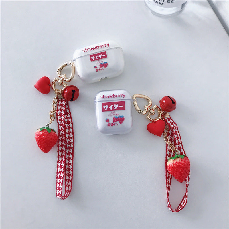 Strawberries AirPods Case with chain