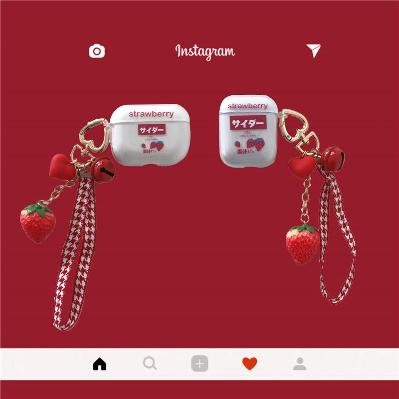 Strawberries AirPods Case with chain