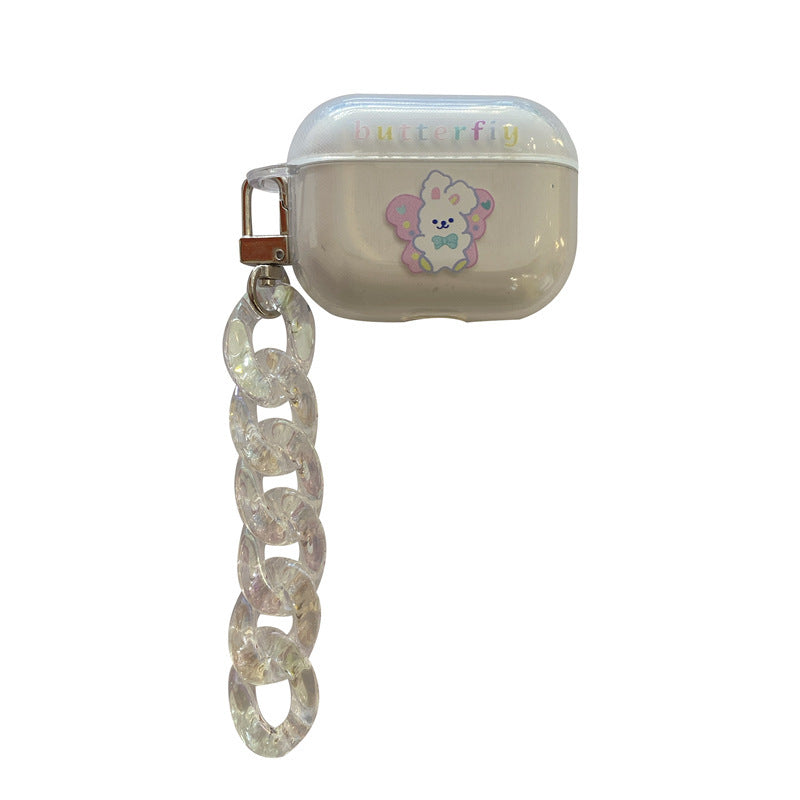 Vintage Bunny AirPods Case with chain