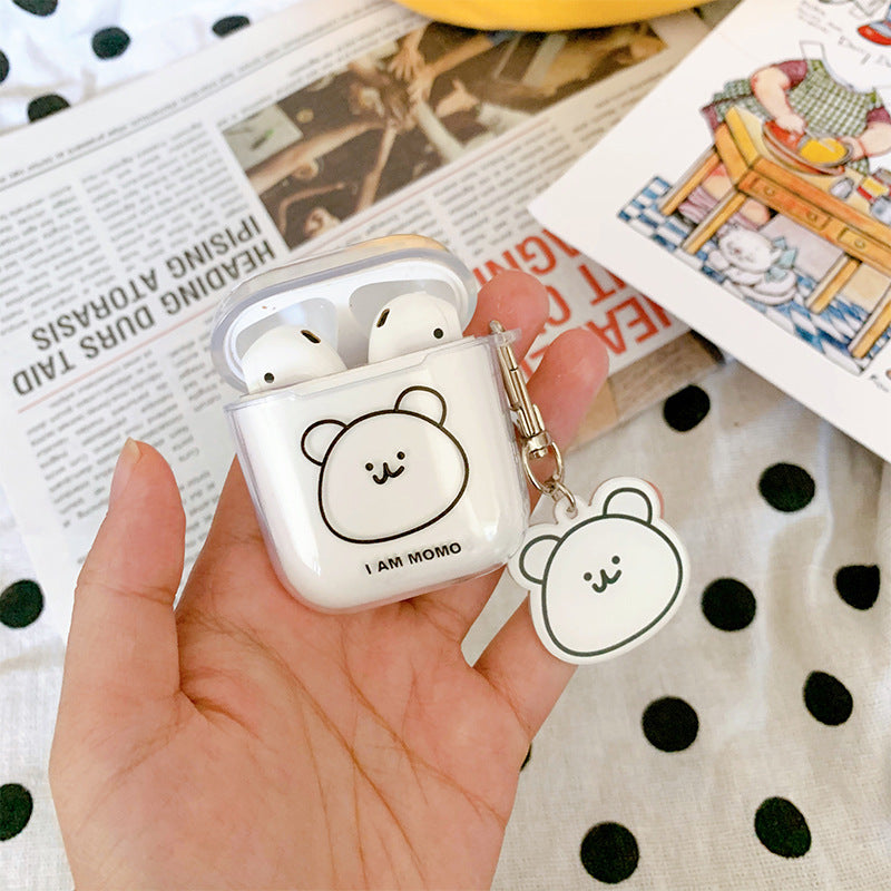 Simple Bear AirPods Case with chain