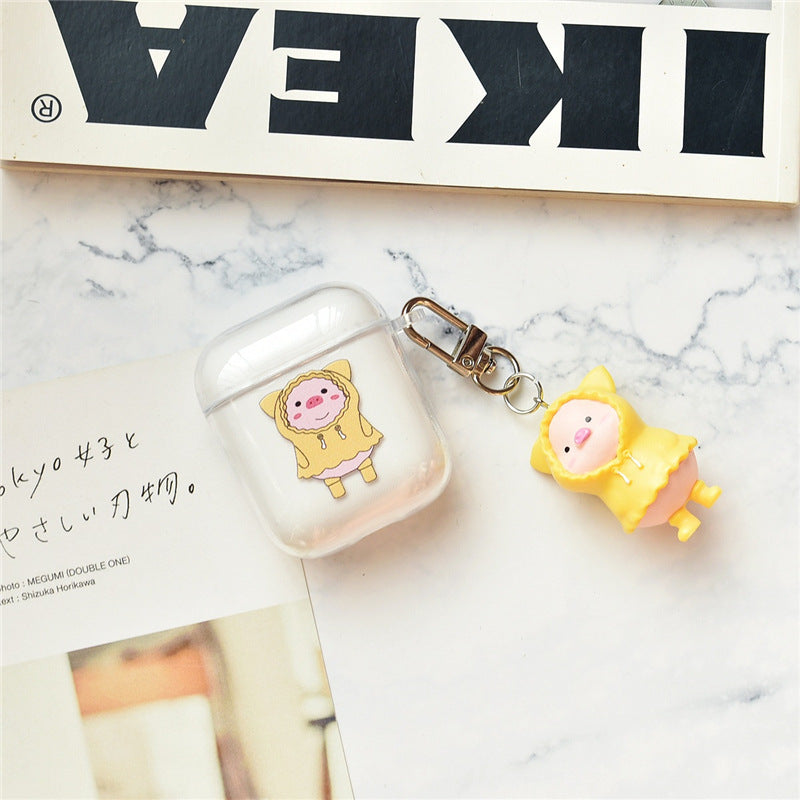 Yellow Piggy with chain AirPods Case