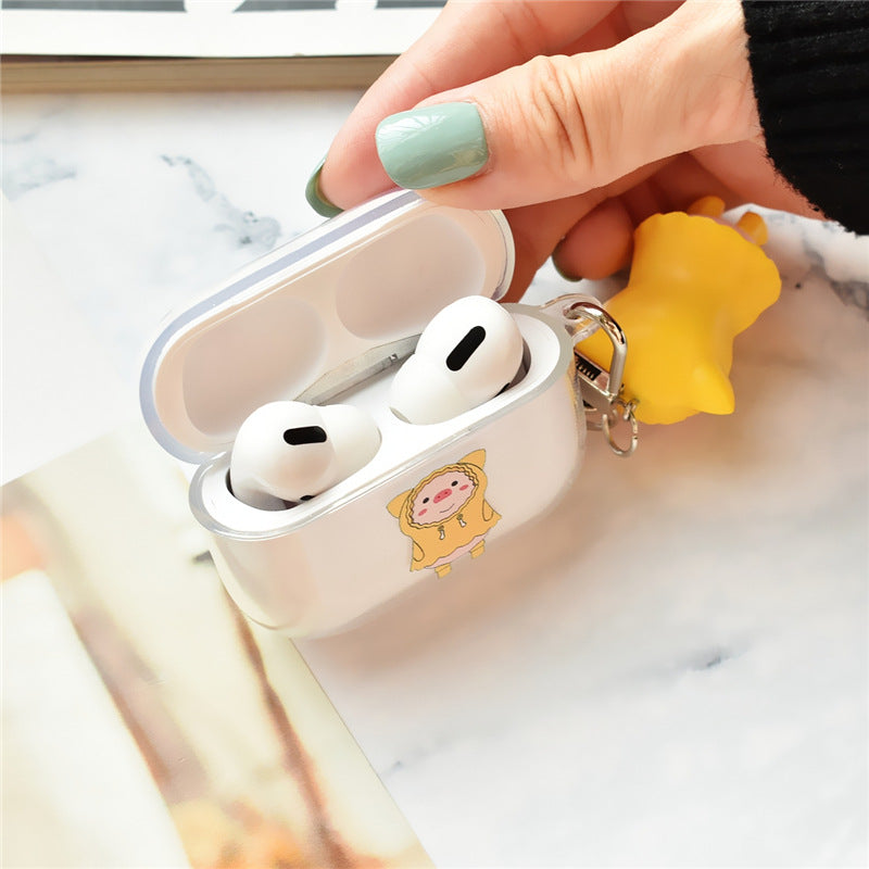 Yellow Piggy with chain AirPods Case