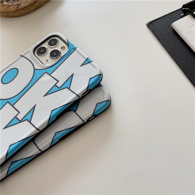 OKOK Baby Blue Graphic iPhone Case