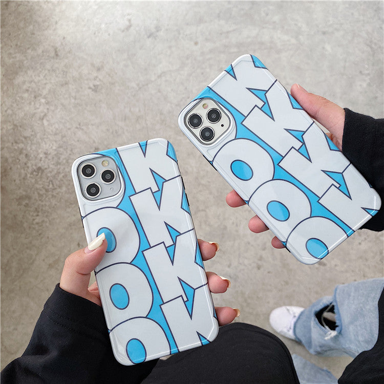 OKOK Baby Blue Graphic iPhone Case