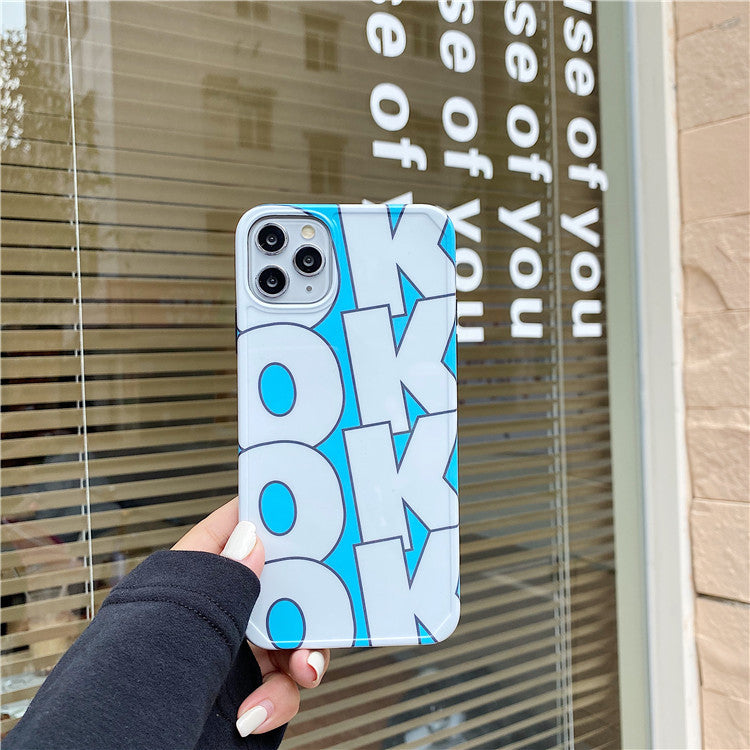 OKOK Baby Blue Graphic iPhone Case