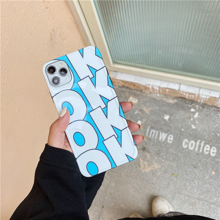 OKOK Baby Blue Graphic iPhone Case