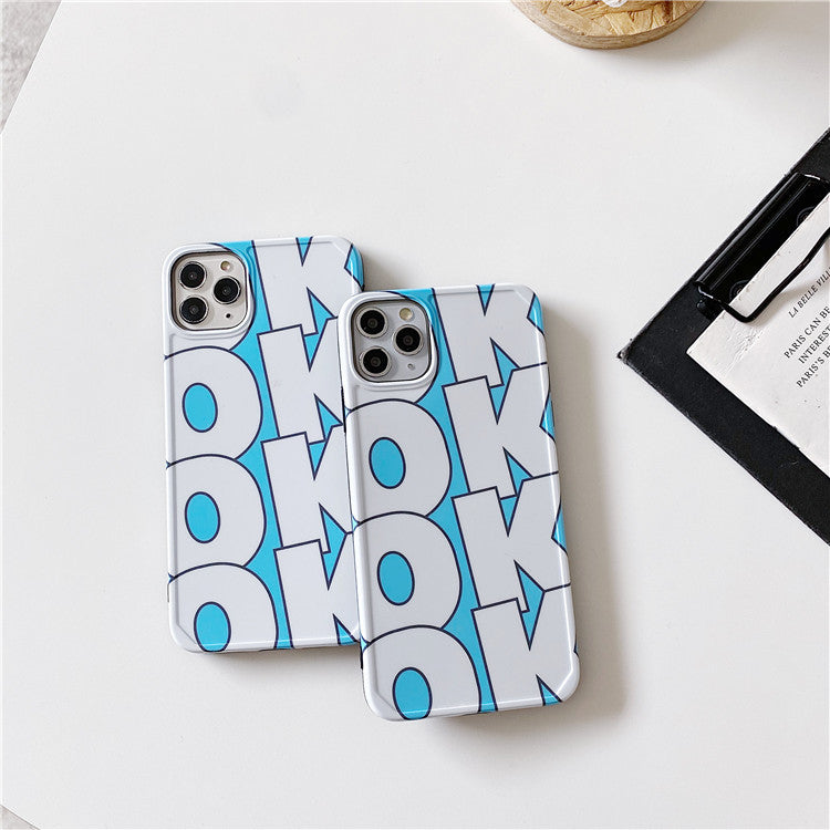 OKOK Baby Blue Graphic iPhone Case