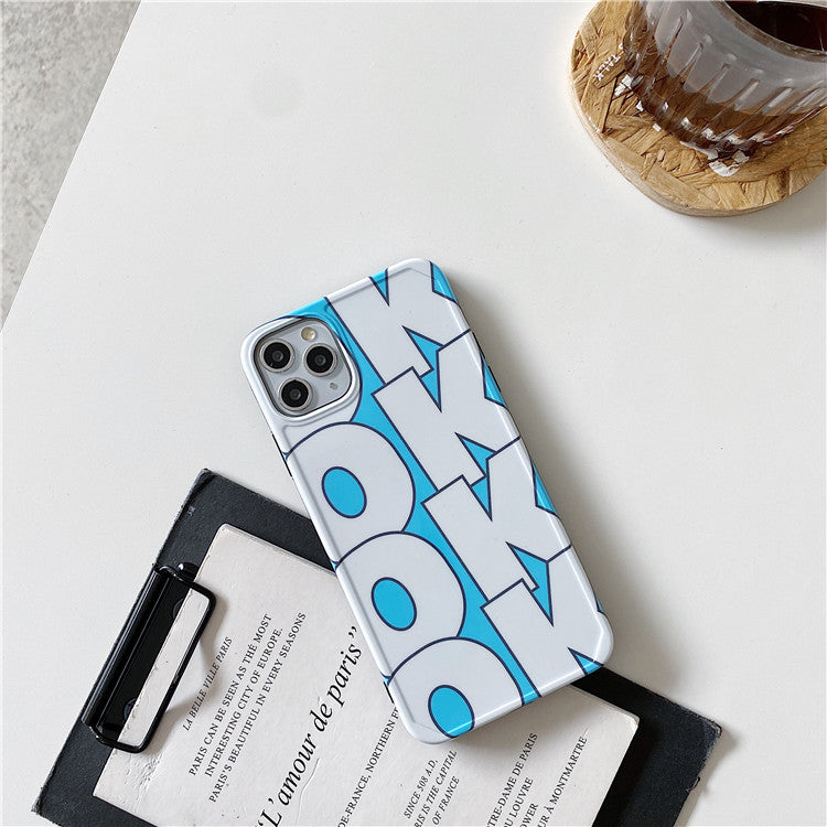 OKOK Baby Blue Graphic iPhone Case