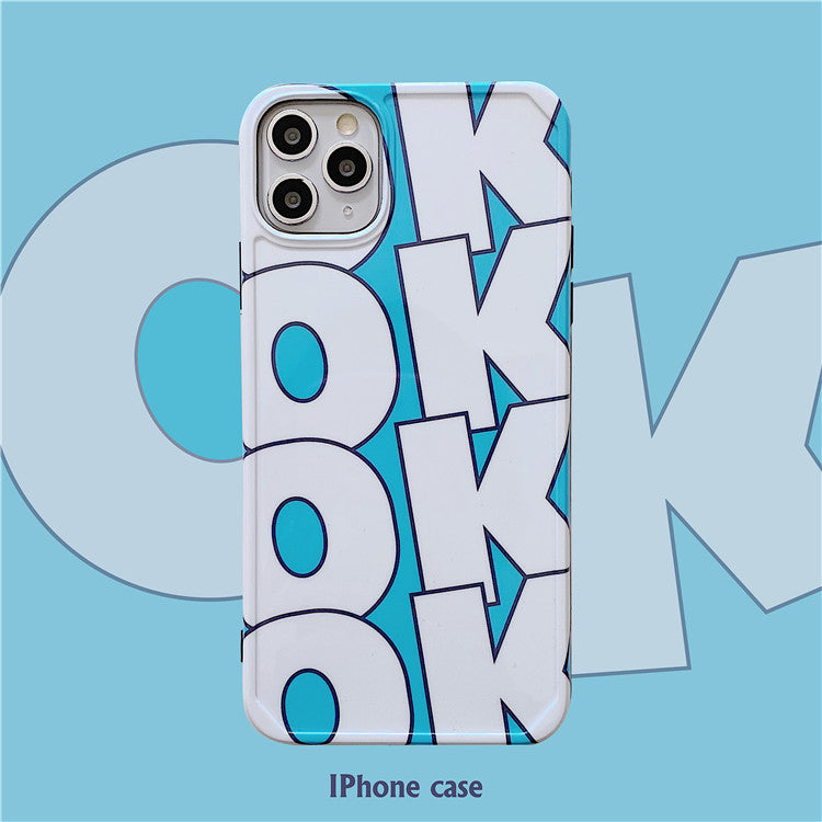 OKOK Baby Blue Graphic iPhone Case