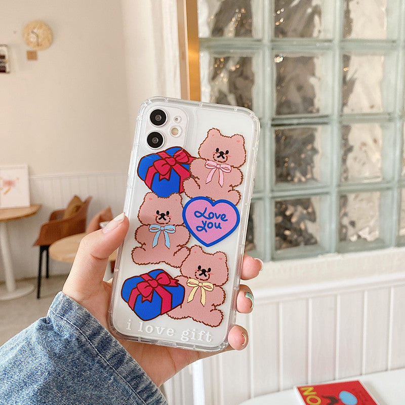 Gift Bear Transparent iPhone Case