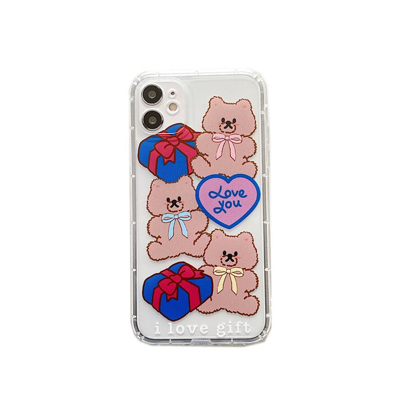 Gift Bear Transparent iPhone Case