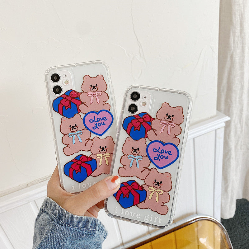 Gift Bear Transparent iPhone Case