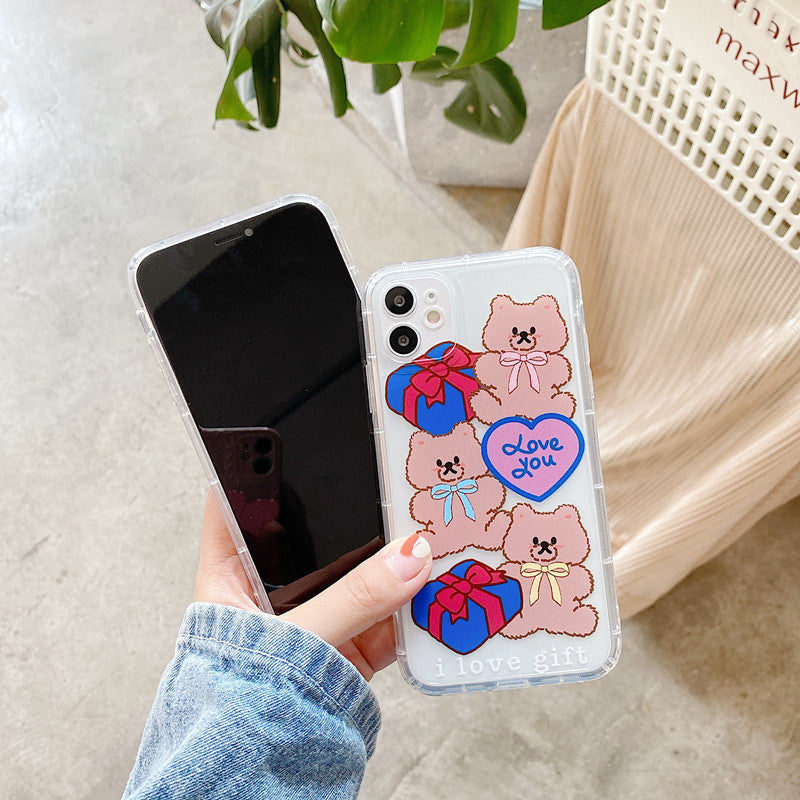 Gift Bear Transparent iPhone Case