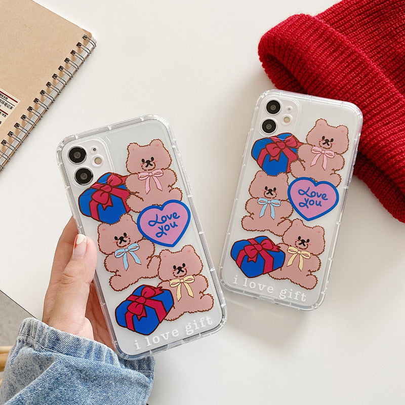 Gift Bear Transparent iPhone Case