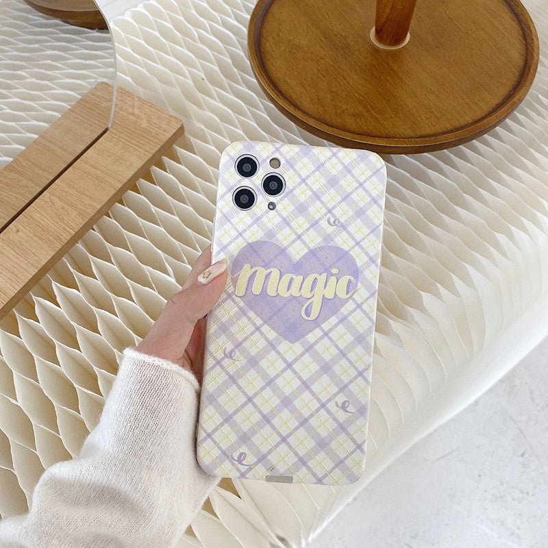 Magic Heart Plaid Graphic iPhone Case