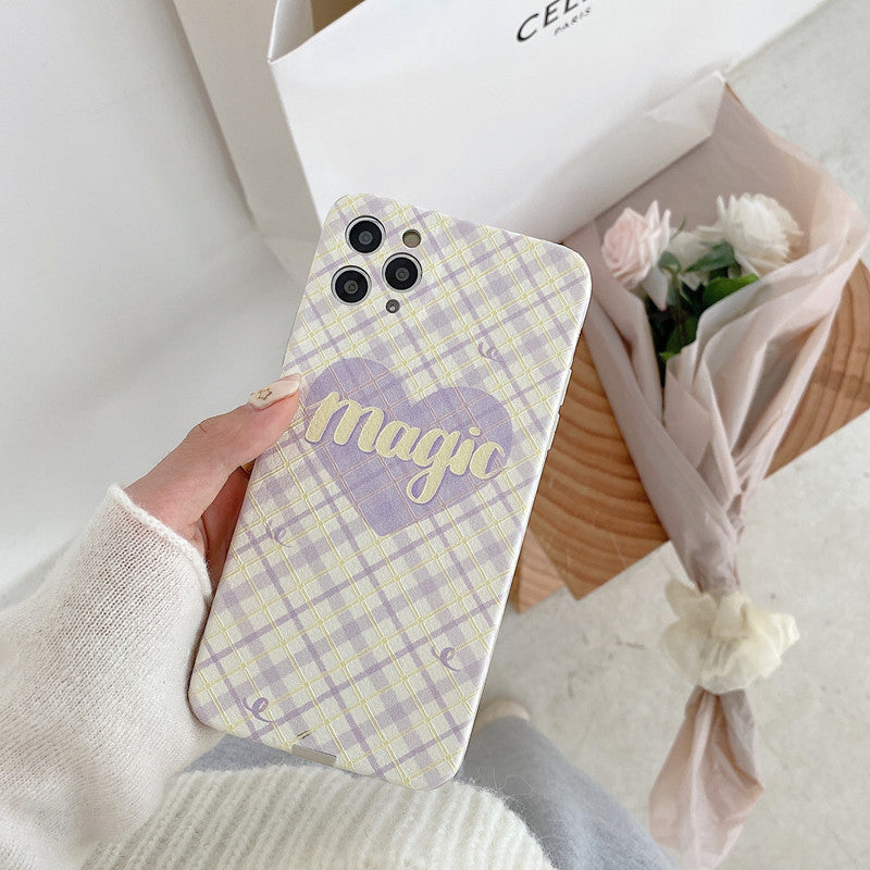 Magic Heart Plaid Graphic iPhone Case