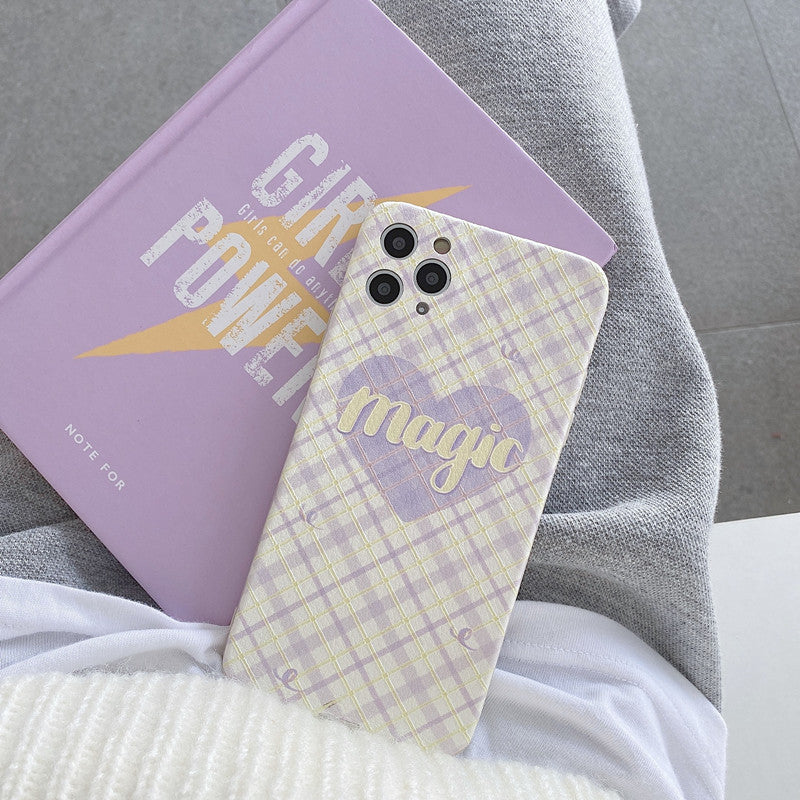 Magic Heart Plaid Graphic iPhone Case