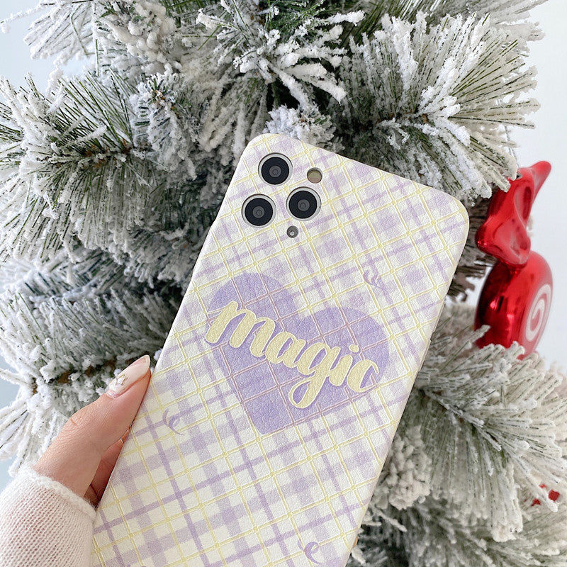 Magic Heart Plaid Graphic iPhone Case