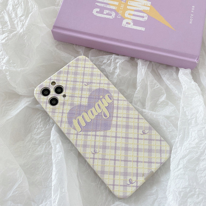 Magic Heart Plaid Graphic iPhone Case