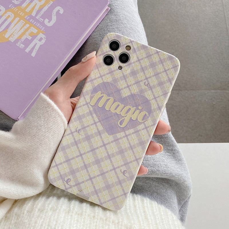 Magic Heart Plaid Graphic iPhone Case