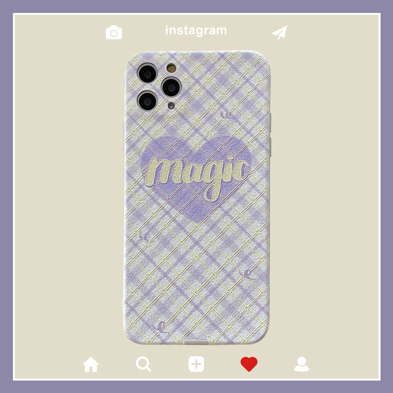 Magic Heart Plaid Graphic iPhone Case