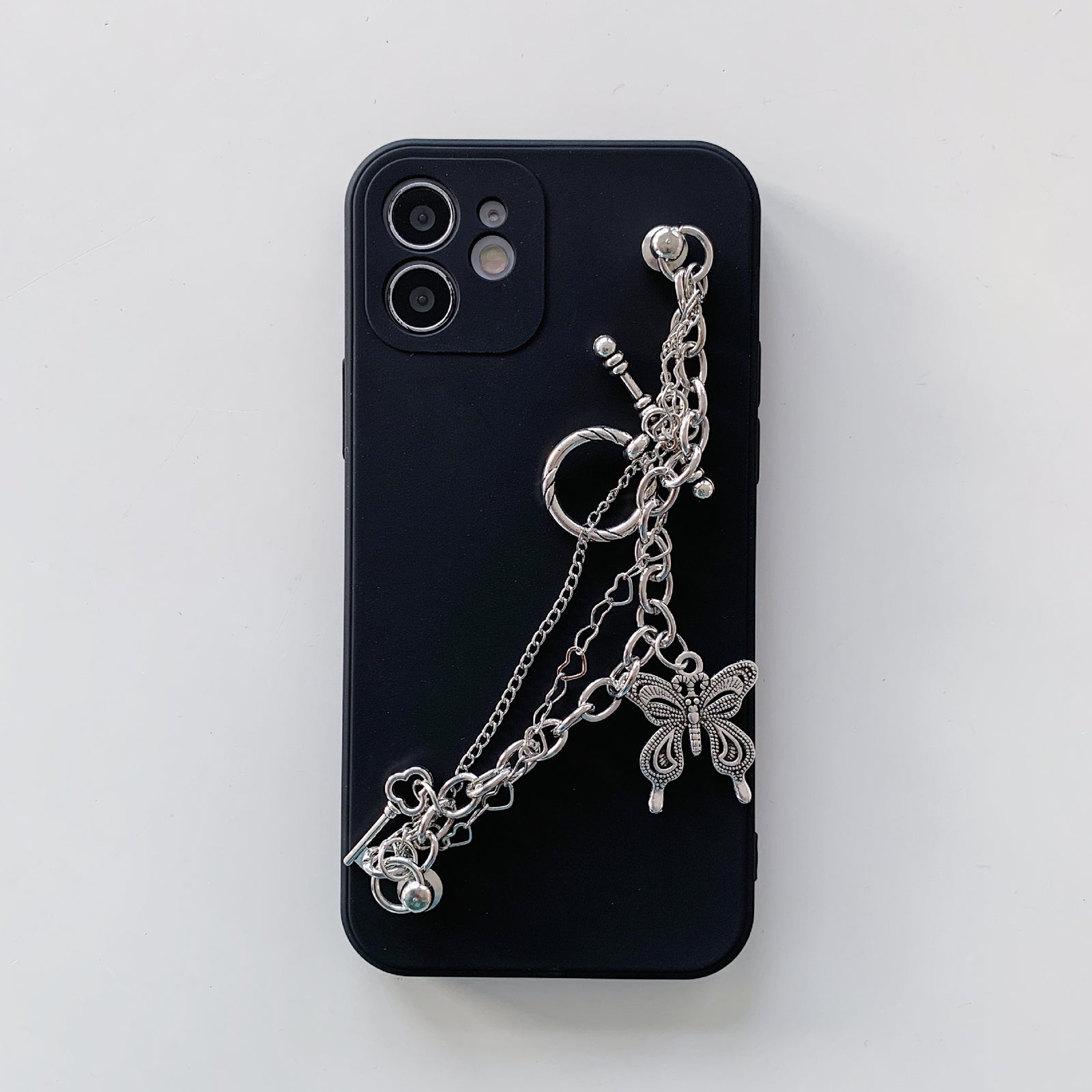 Black Butterfly Chain iPhone Case