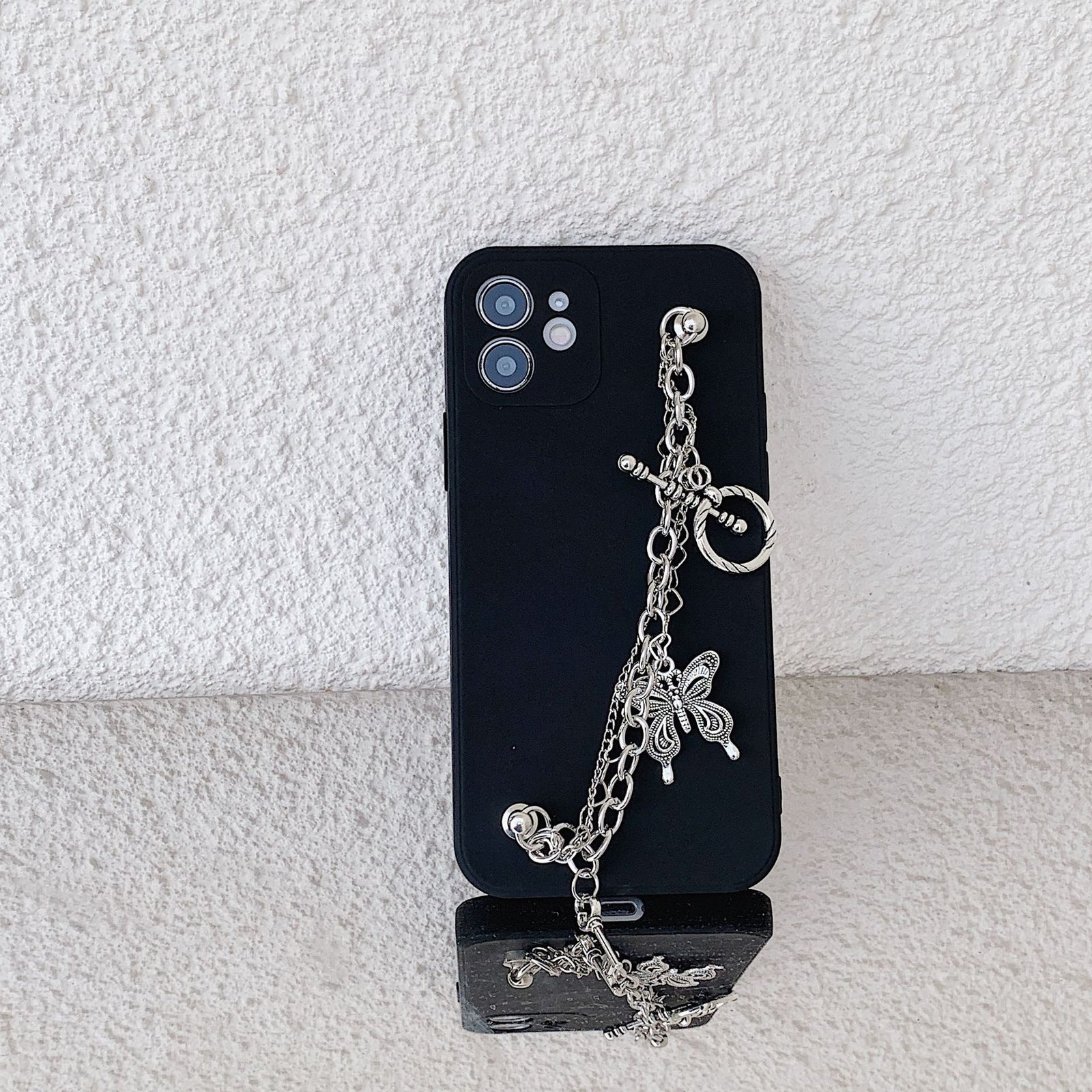 Black Butterfly Chain iPhone Case